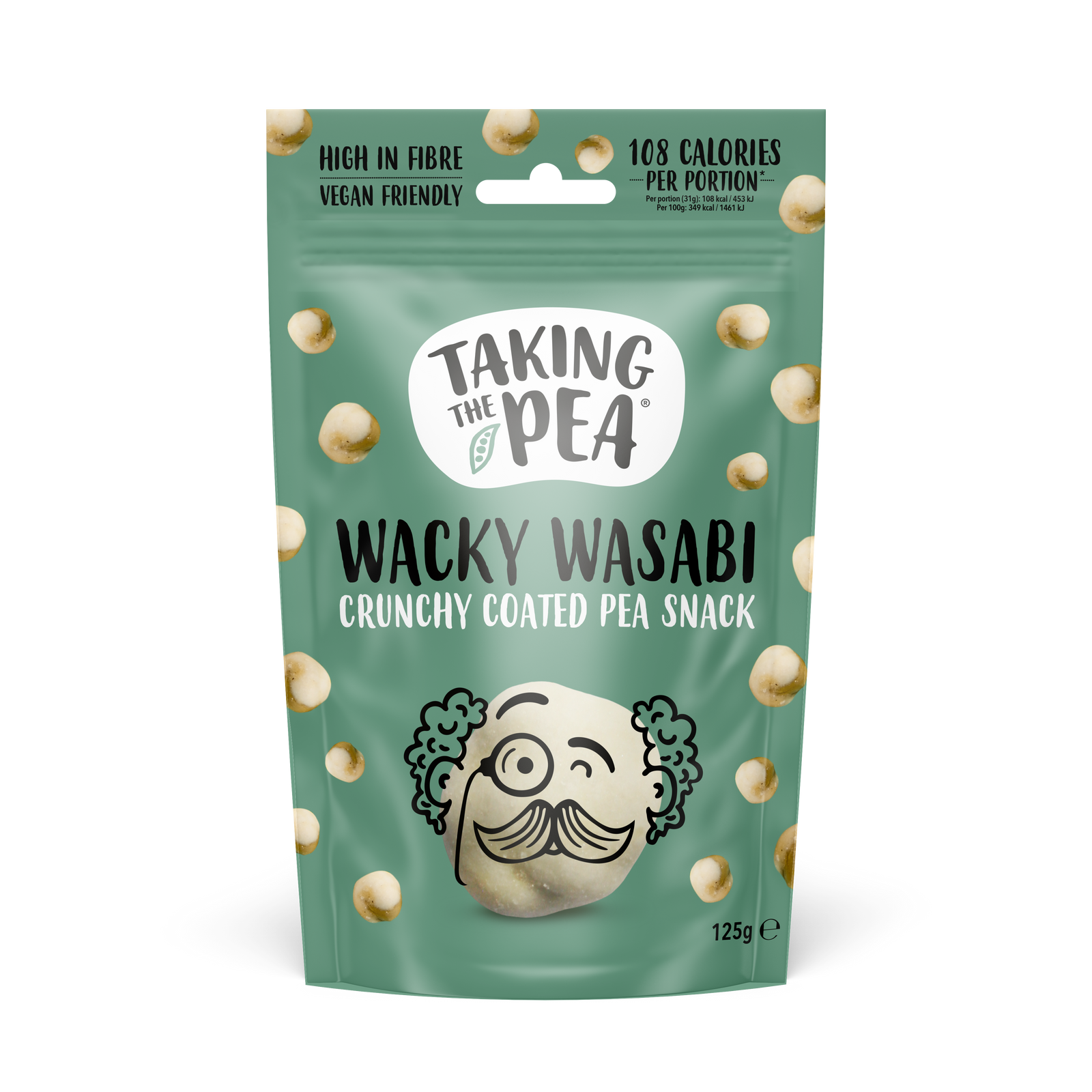 Taking The Pea Wacky Wasabi Crunchy Coated Pea Snack (125g)