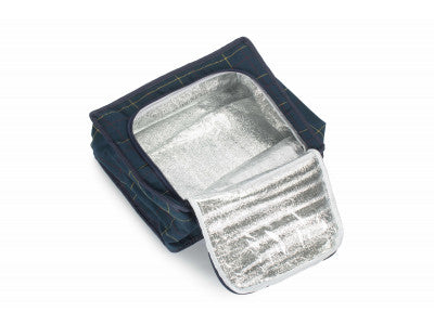 BLUE TWEED COOLER BAG