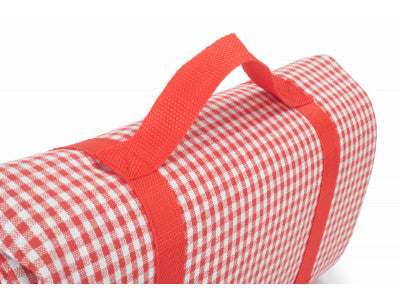 RED & WHITE GINGHAM PICNIC BLANKET