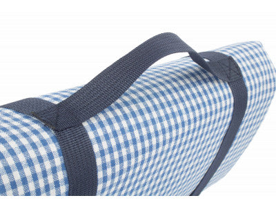 BLUE & WHITE GINGHAM PICNIC BLANKET
