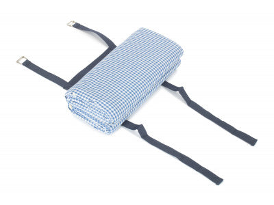 BLUE & WHITE GINGHAM PICNIC BLANKET