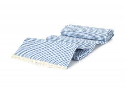BLUE & WHITE GINGHAM PICNIC BLANKET