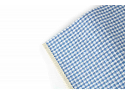 BLUE & WHITE GINGHAM PICNIC BLANKET