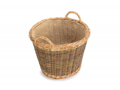 UNPEELED LOG BASKET with LINING