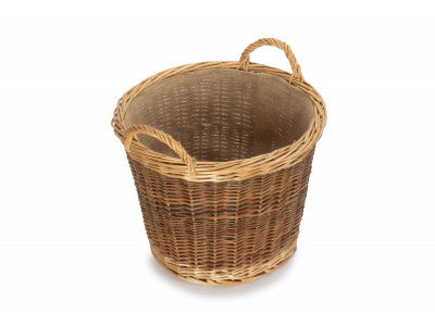 MEDIUM UNPEELED LOG BASKET with LINING
