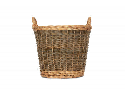 SMALL UNPEELED LOG BASKET with LINING