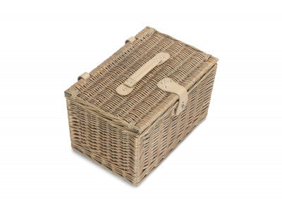 MEDIUM ANTIQUE WASH FINISH CHEST HAMPER