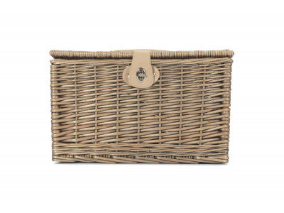 MEDIUM ANTIQUE WASH FINISH CHEST HAMPER