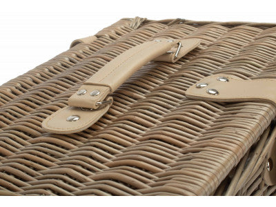 MEDIUM ANTIQUE WASH FINISH CHEST HAMPER