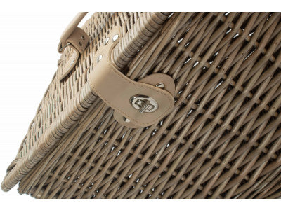 LARGE ANTIQUE WASH FINISH CHEST HAMPER