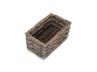SMALL GREY SCANDI STORAGE BASKET - UNLINED