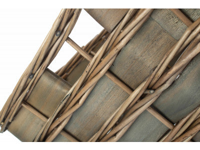 LARGE GREY SCANDI STORAGE BASKET - UNLINED