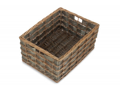 EXTRA LARGE GREY SCANDI STORAGE BASKET - UNLINED