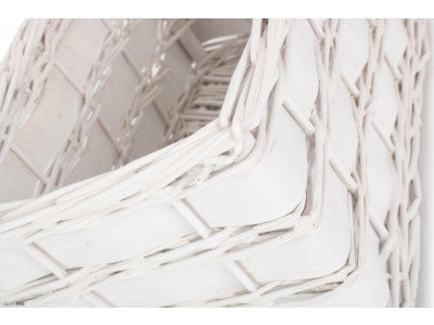 SMALL WHITE SCANDI STORAGE BASKET - UNLINED
