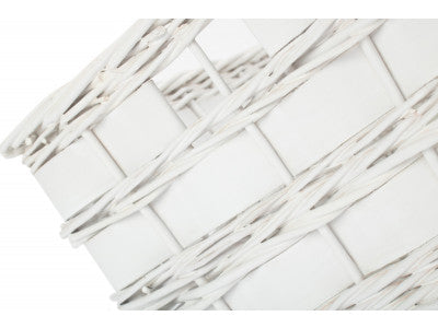 MEDIUM WHITE SCANDI STORAGE BASKET - UNLINED