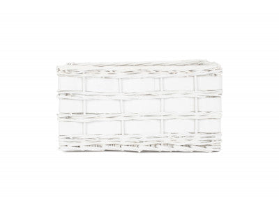 MEDIUM WHITE SCANDI STORAGE BASKET - UNLINED