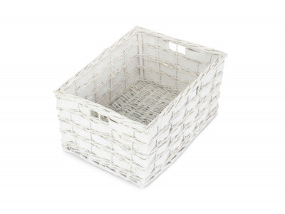 EXTRA LARGE WHITE SCANDI STORAGE BASKET - UNLINED