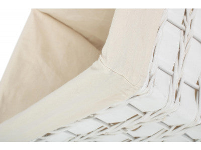 EXTRA LARGE WHITE SCANDI STORAGE BASKET with WHITE LINING
