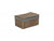 MEDIUM ANTIQUE WASH FINISH STORAGE HAMPER with GREY SAGE LINING