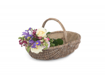 LARGE SHALLOW ANTIQUE WASH LINED TRUG