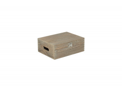 12" OAK EFFECT WOODEN BOX