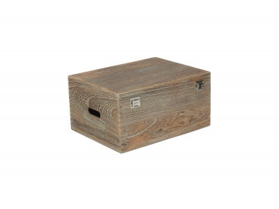 16" OAK EFFECT WOODEN BOX