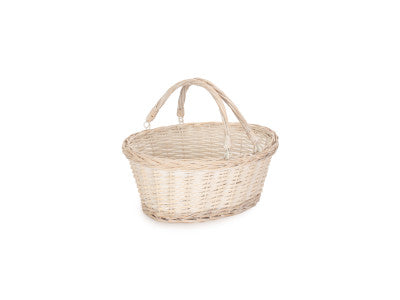 MEDIUM WHITE SWING HANDLE SHOPPER