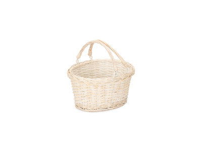 SMALL WHITE SWING HANDLE SHOPPER