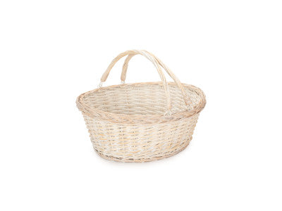 LARGE WHITE SWING HANDLE SHOPPER