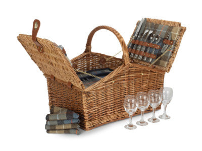 4 PERSON RAVENSTOR DOUBLE LIDDED HAMPER