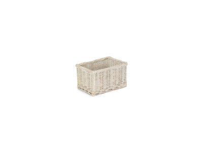 SIZE 1 SMALL WHITE WASH FINISH WILLOW TRAY