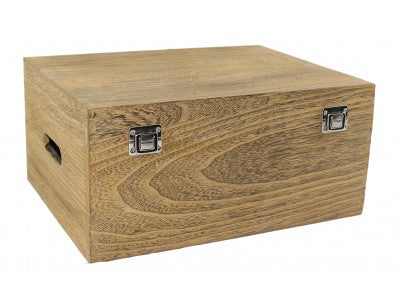 16" OAK EFFECT WOODEN BOX
