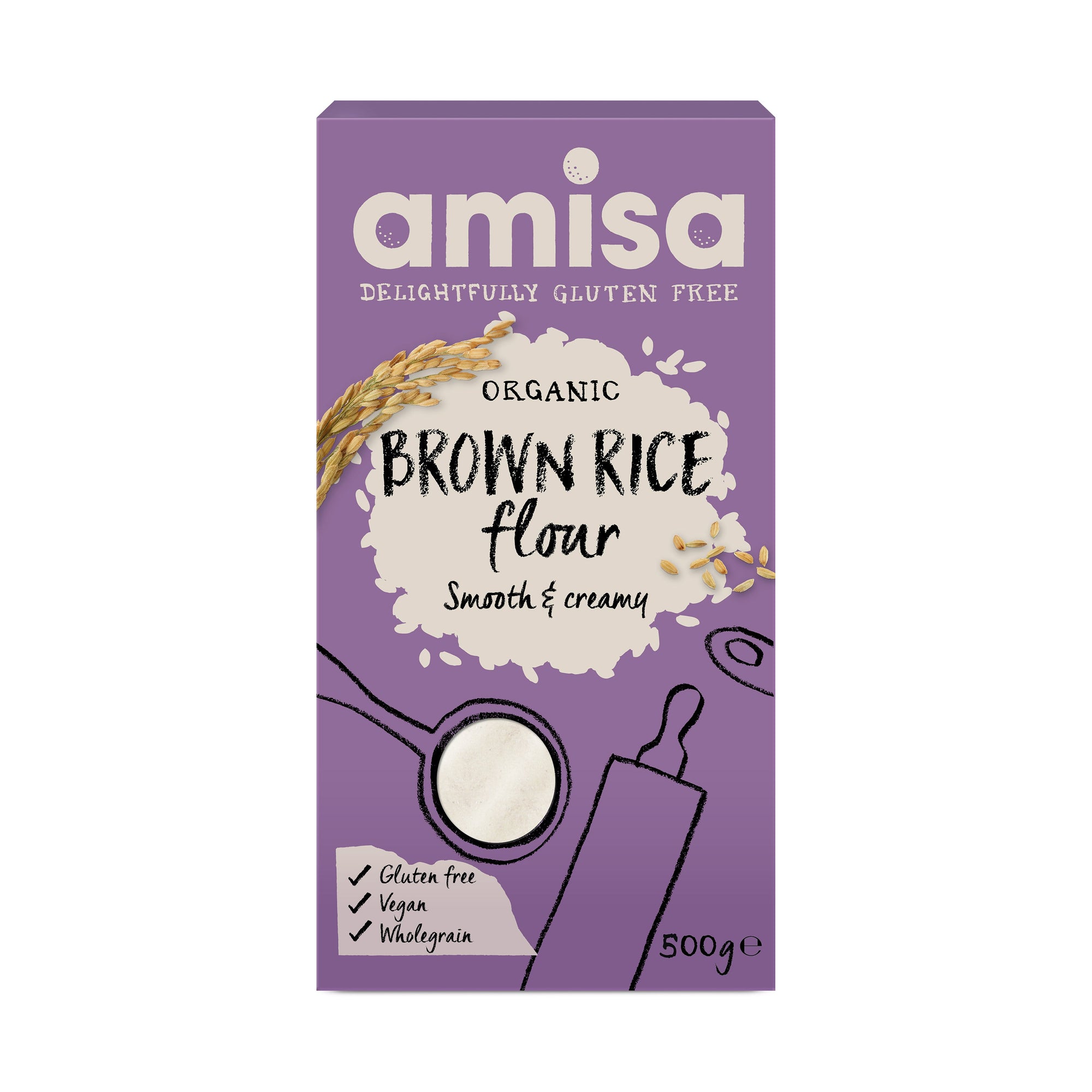 Amisa Organic Brown Rice Flour (500g)