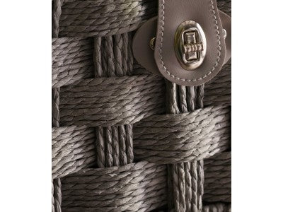 LARGE GREY PAPER ROPE HAMPER