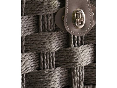 SMALL GREY PAPER ROPE HAMPER