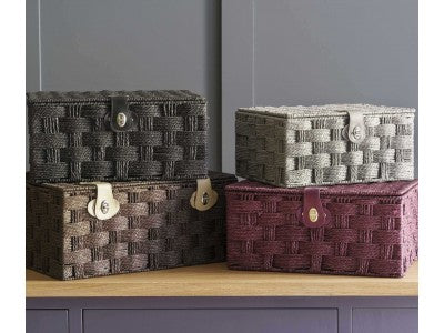 EXTRA LARGE BURGUNDY PAPER ROPE HAMPER