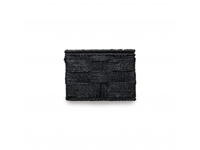 SMALL BLACK PAPER ROPE HAMPER