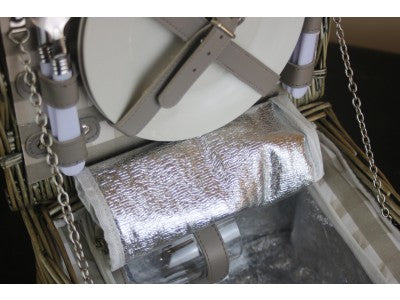 2 PERSON GREY CHECKED CHILLER HAMPER