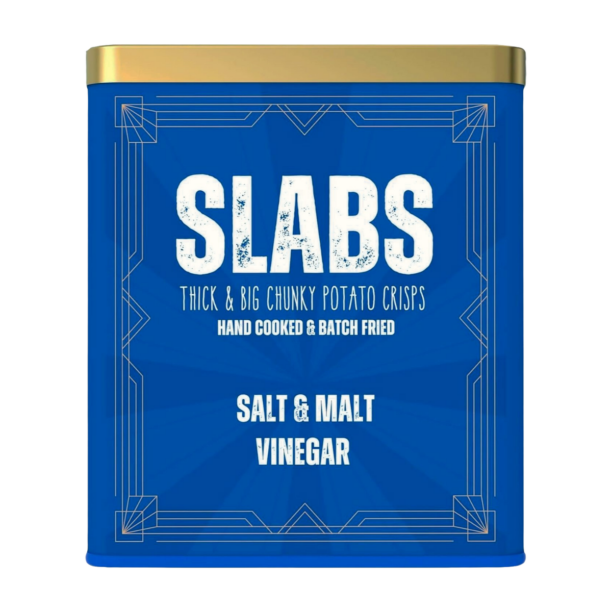 Slabs Salt & Malt Vinegar Chunky Potato Crisps in Retro Can (250g)
