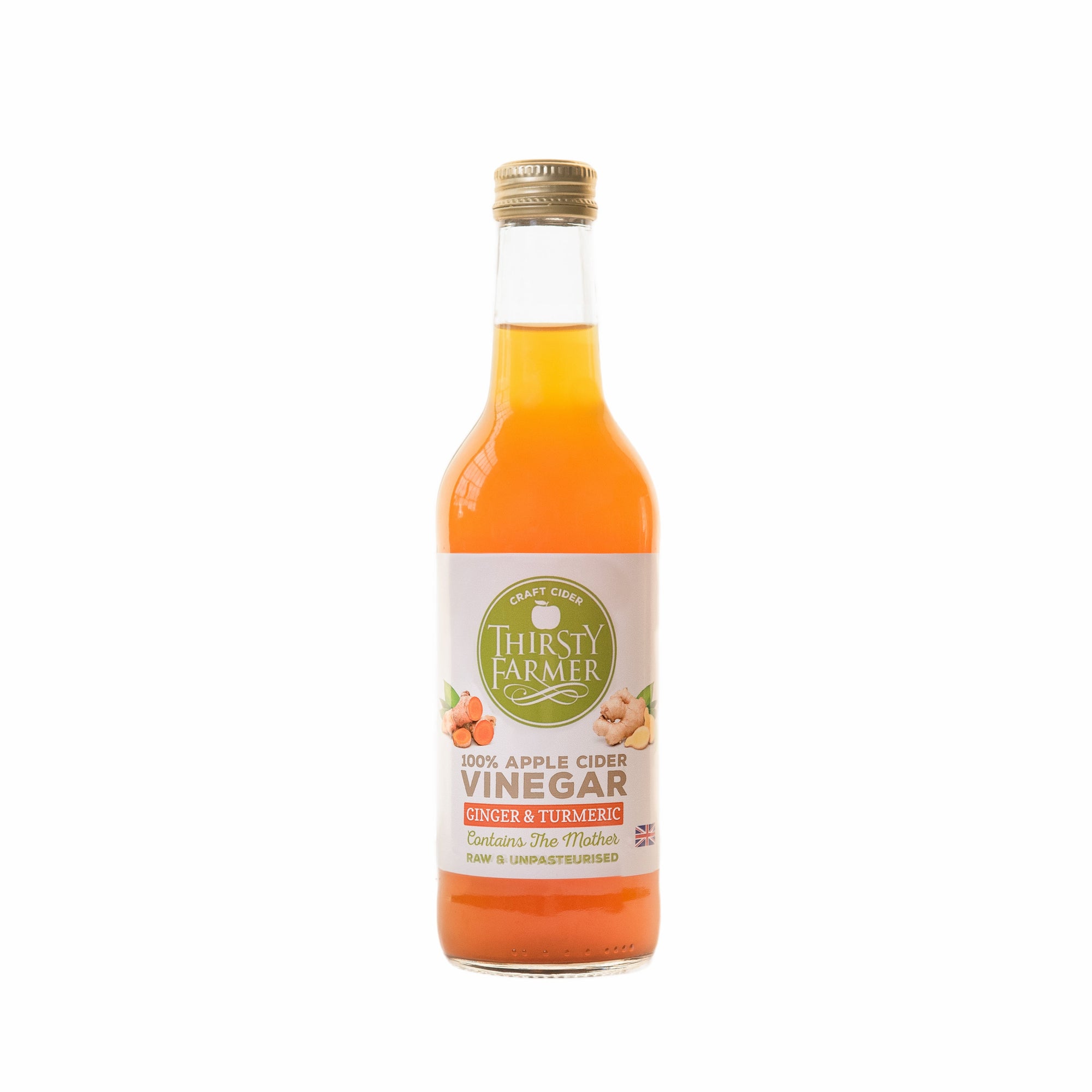 Thirsty Farmer Apple Cider Vinegar with Ginger & Turmeric (330ml)