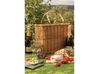 GREEN TWEED COOLER BASKET