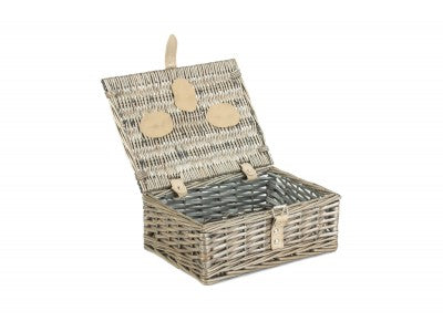 12" ANTIQUE WASH SPLIT WILLOW HAMPER