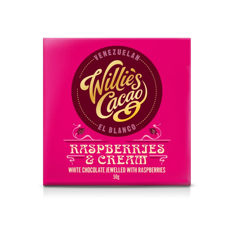 Willie's Cacao Raspberries & Cream Venezuelan Chocolate (50g)