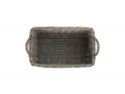 SMALL SHALLOW ANTIQUE WASH STORAGE BASKET