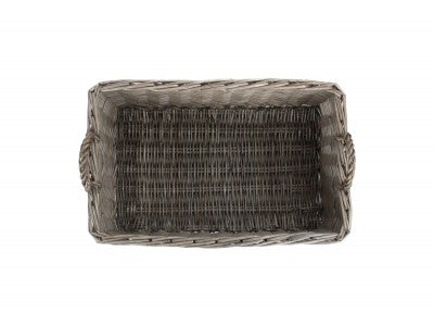 MEDIUM SHALLOW ANTIQUE WASH STORAGE BASKET