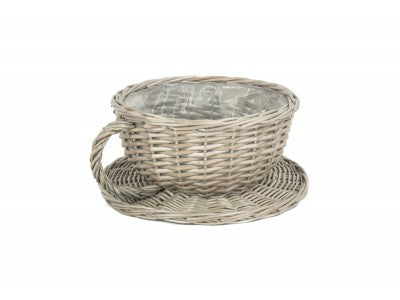 ANTIQUE WASH TEA CUP BASKET