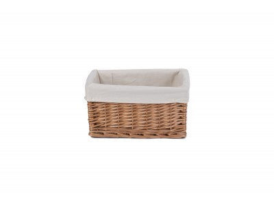 SMALL DOUBLE STEAMED LINED STORAGE BASKET