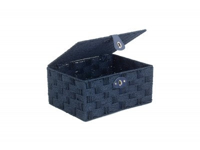 LARGE BLUE PAPER ROPE HAMPER