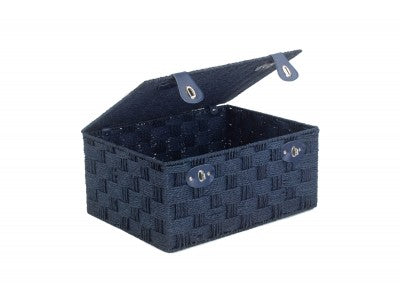 EXTRA LARGE BLUE PAPER ROPE HAMPER