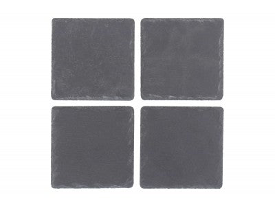SQUARE SLATE COASTER SET 4